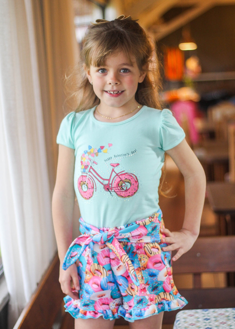 CONJUNTO INFANTIL MENINA SHORT SAIA MENINAS FEMININO ALGODÃO