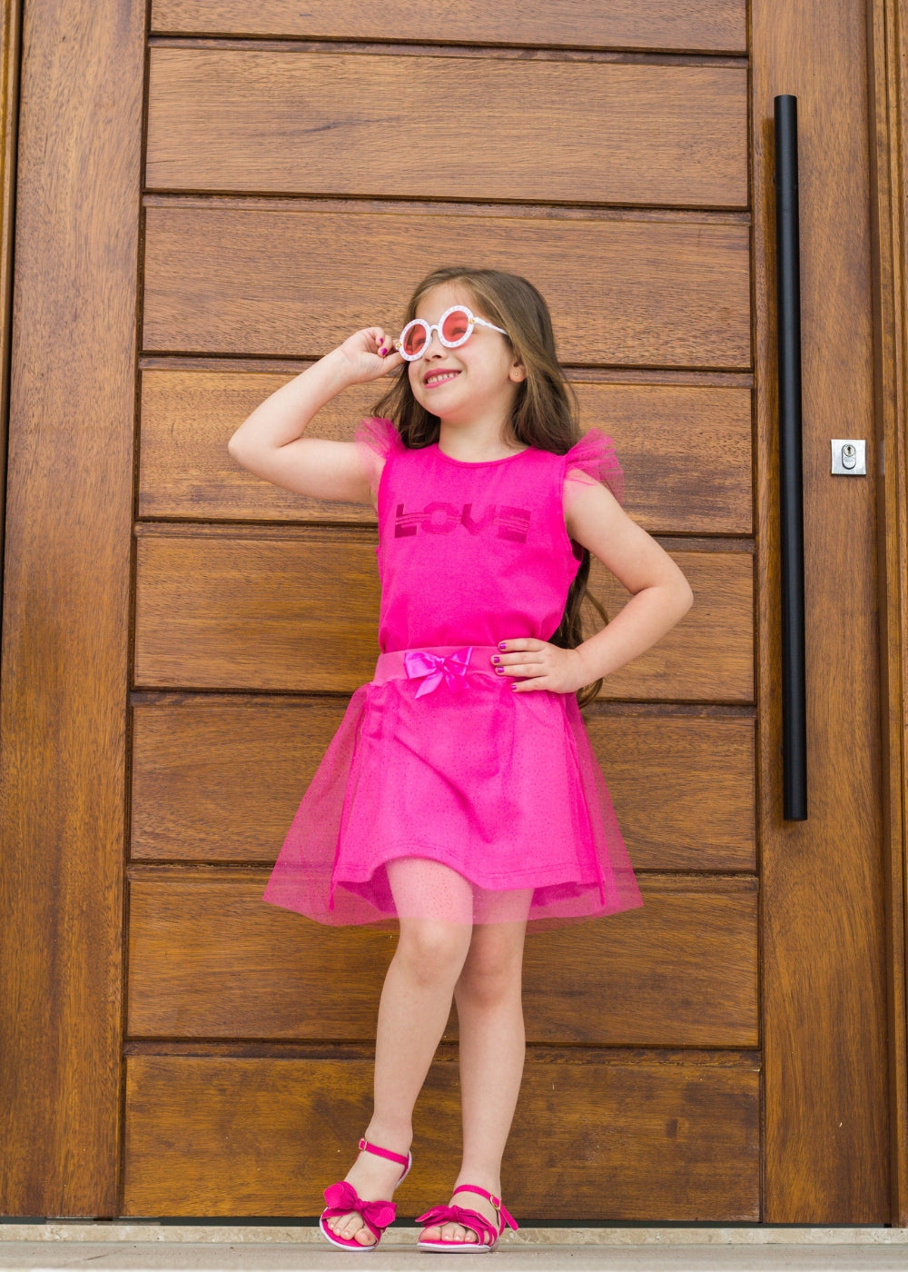 CONJUNTO INFANTIL MENINA SHORT SAIA MENINAS FEMININO ALGODÃO