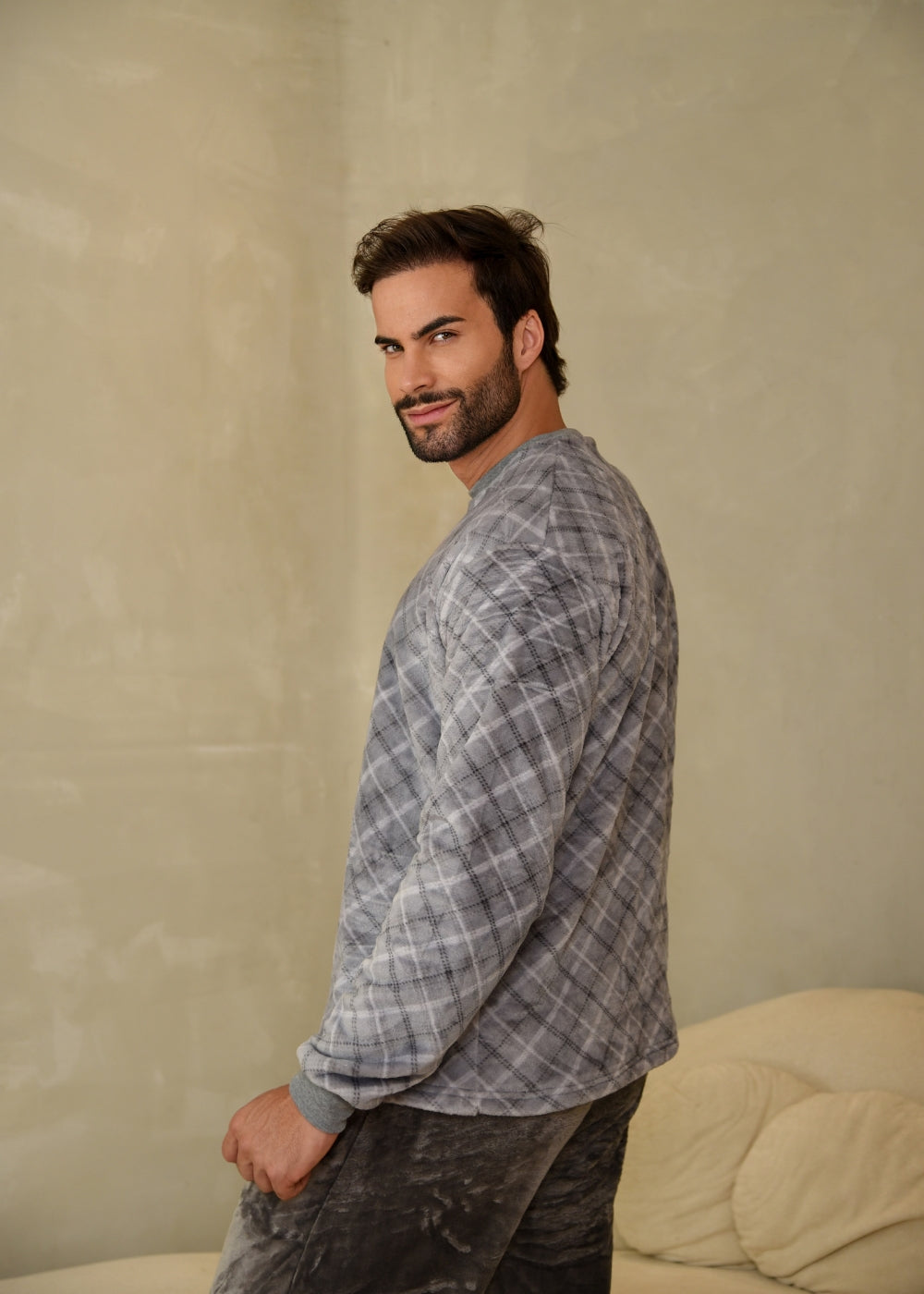 Pijama Masculino Inverno Adulto Fleece Plush Soft Quentinho.
