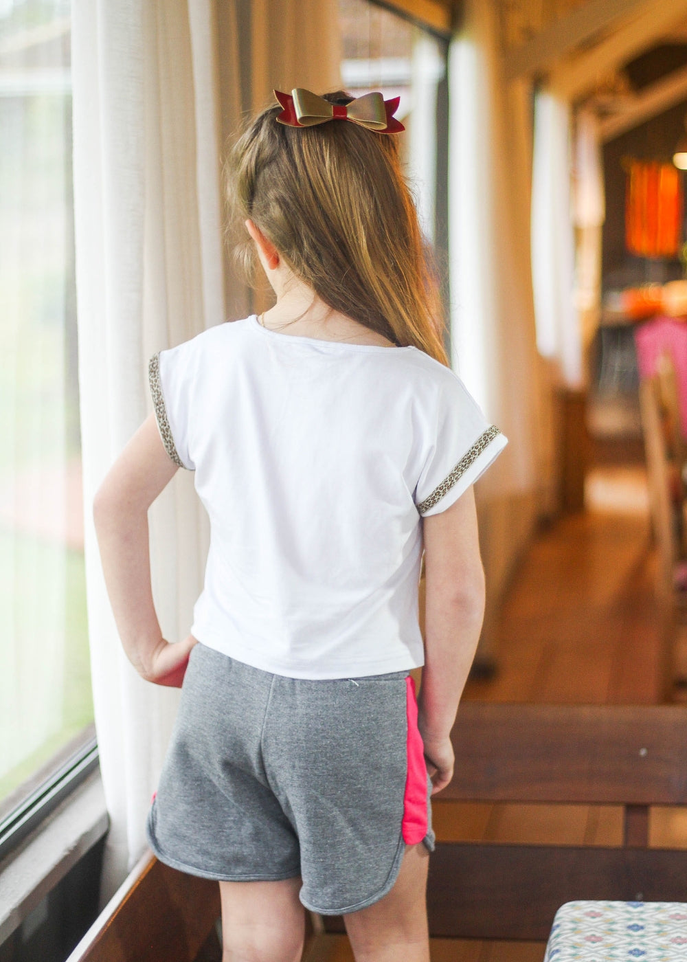 CONJUNTO INFANTIL MENINA SHORT SAIA MENINAS FEMININO ALGODÃO