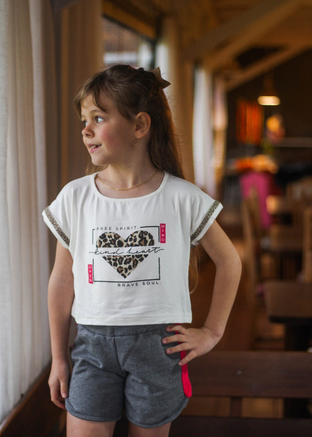 CONJUNTO INFANTIL MENINA SHORT SAIA MENINAS FEMININO ALGODÃO