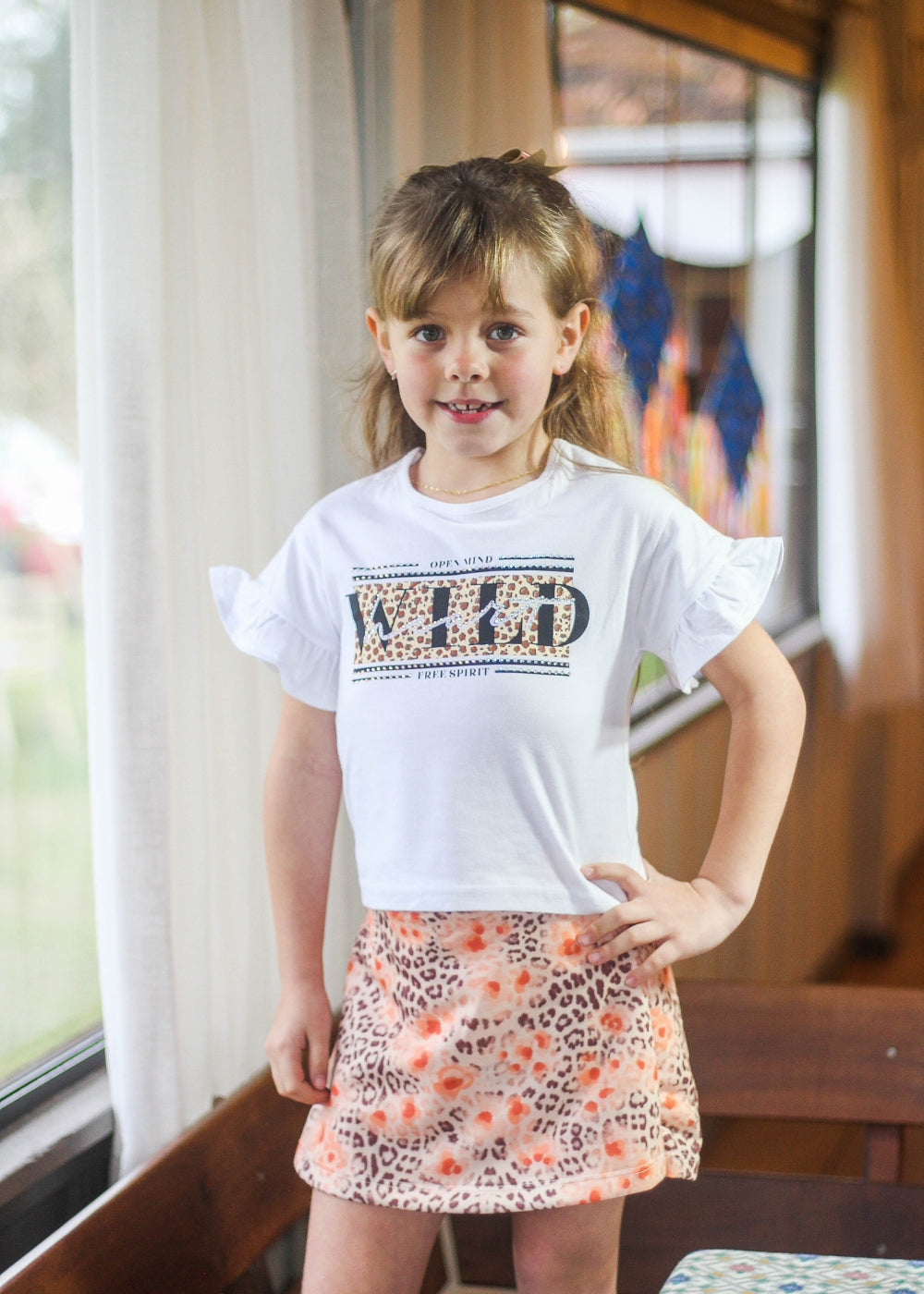 CONJUNTO INFANTIL MENINA SHORT SAIA MENINAS FEMININO ALGODÃO