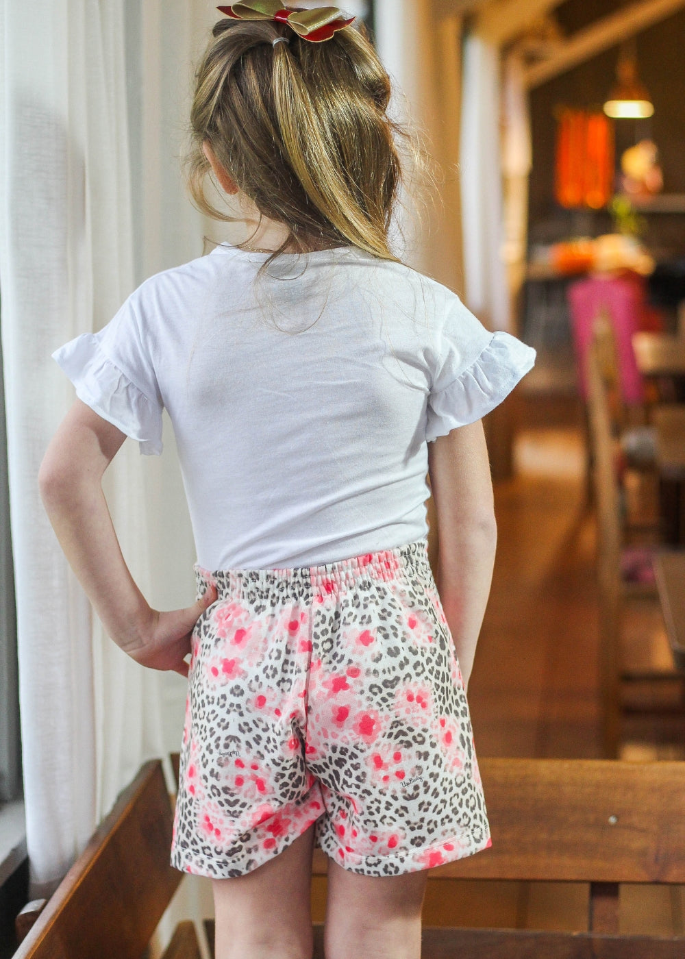 CONJUNTO INFANTIL MENINA SHORT SAIA MENINAS FEMININO ALGODÃO