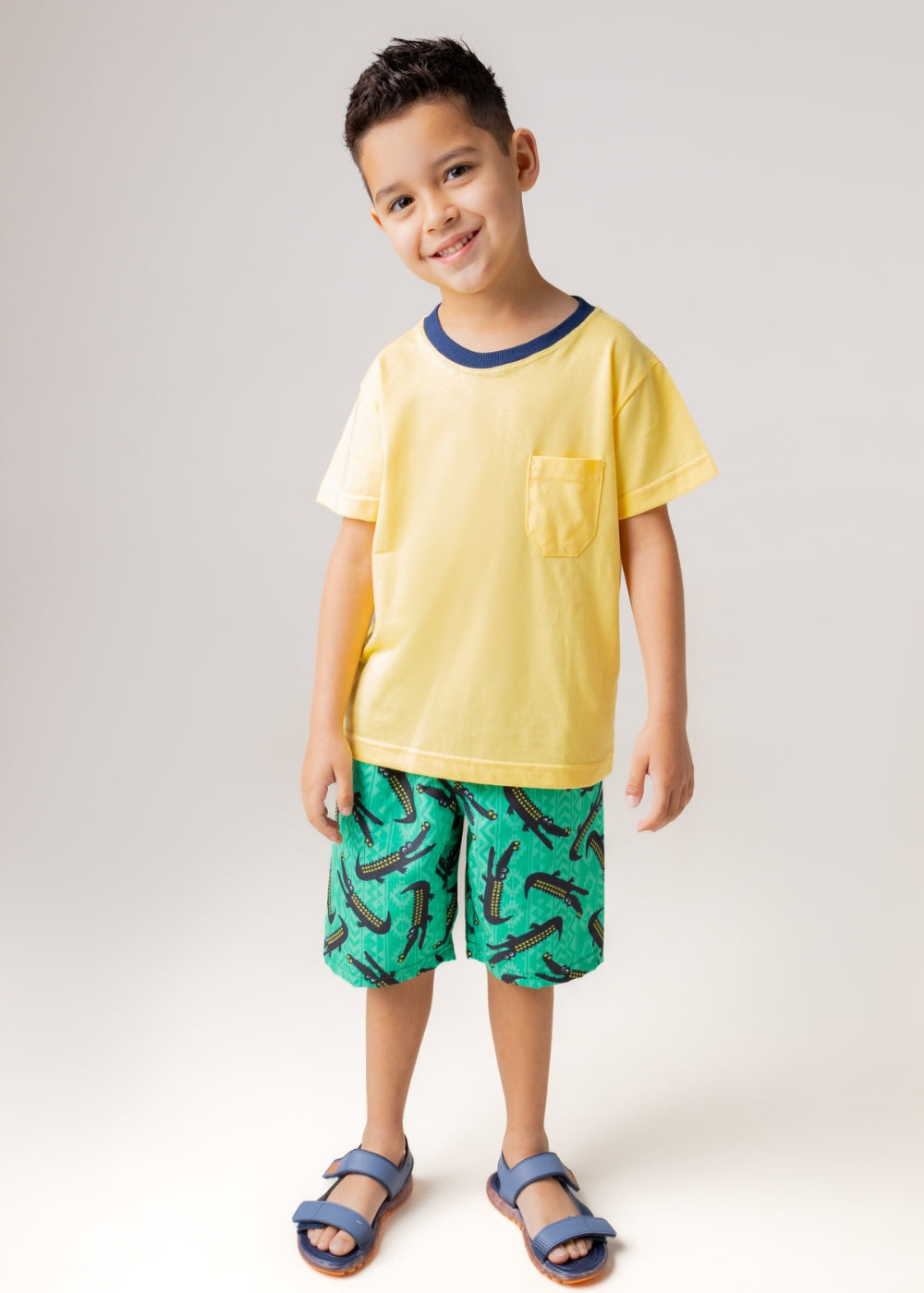Conjunto Infantil Masculino Meninos Juvenil Camiseta 100% Algodão
