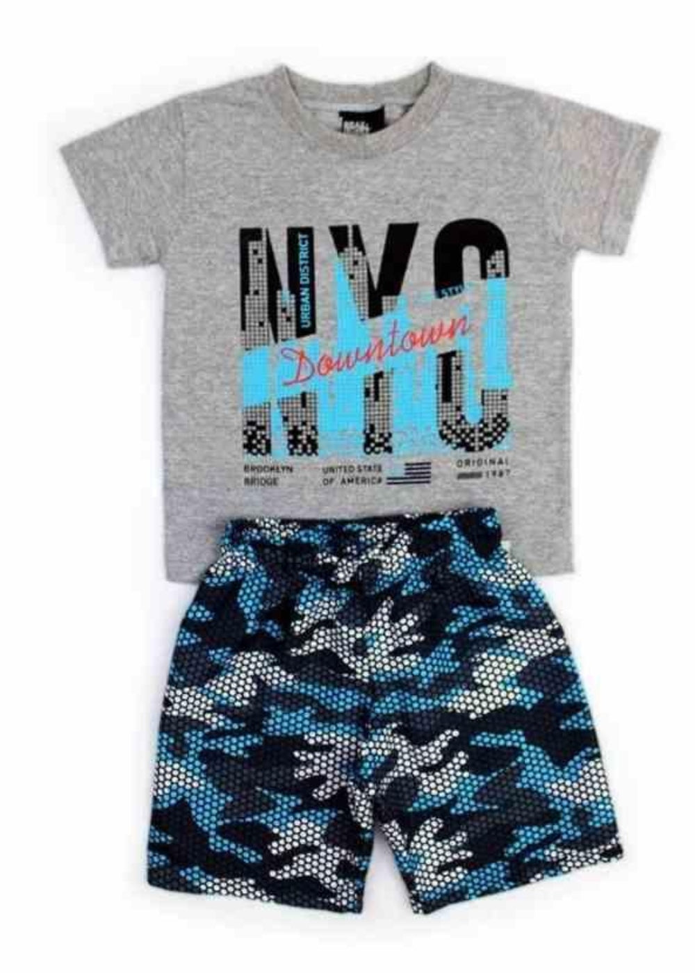Conjunto Infantil Masculino Meninos Juvenil Camiseta 100% Algodão