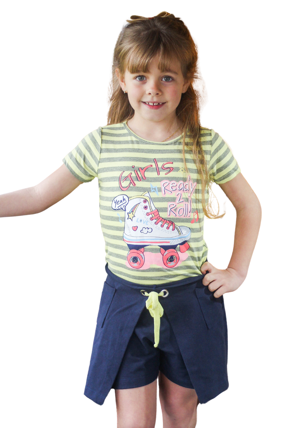 CONJUNTO INFANTIL MENINA SHORT SAIA MENINAS FEMININO ALGODÃO