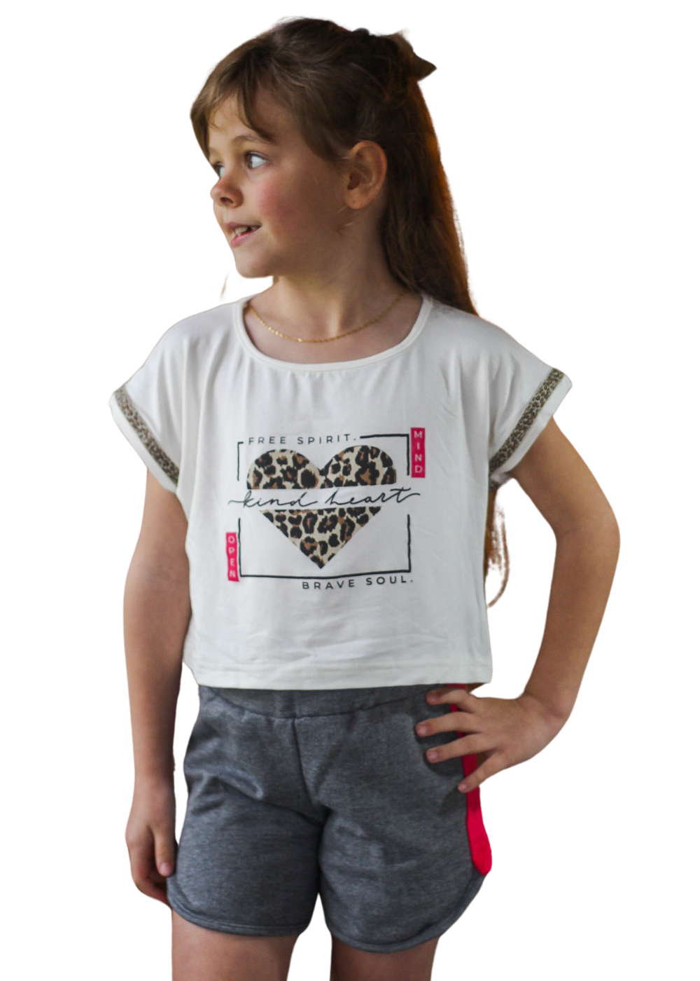 CONJUNTO INFANTIL MENINA SHORT SAIA MENINAS FEMININO ALGODÃO