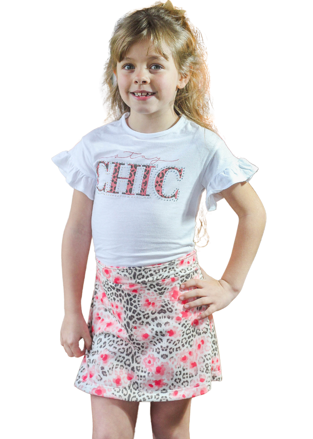 CONJUNTO INFANTIL MENINA SHORT SAIA MENINAS FEMININO ALGODÃO