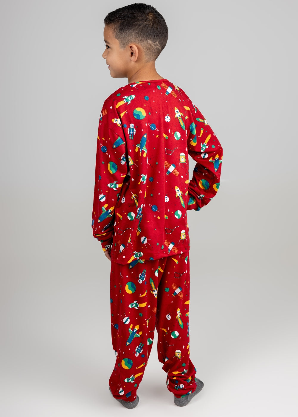 Pijama Inf Masc Suede Menino Manga Longa Inverno
