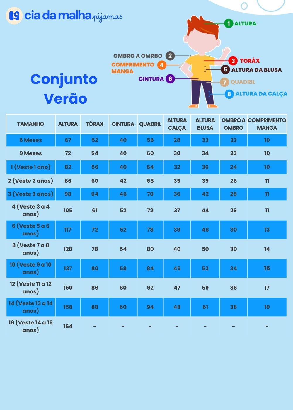 Conjunto Infantil Masculino Menino Juvenil Algodão RN A 16 Anos