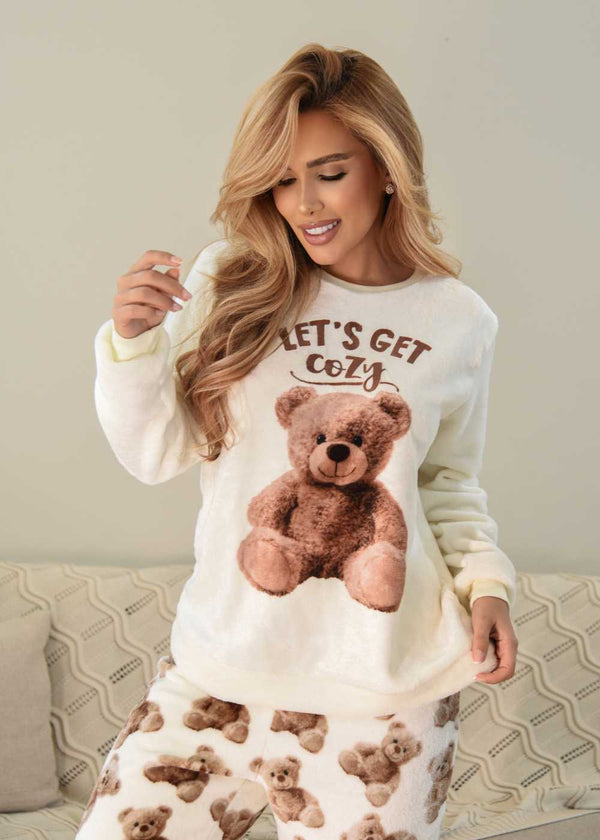 Pijama feminino Adulto Fleece Inverno Plus Size Soft Plush Longo