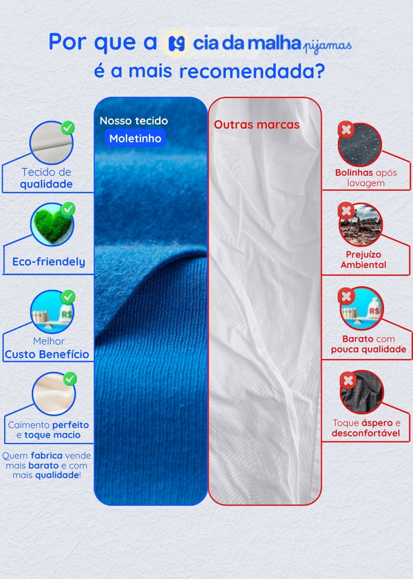 Pijama Masculino Moletinho Adulto