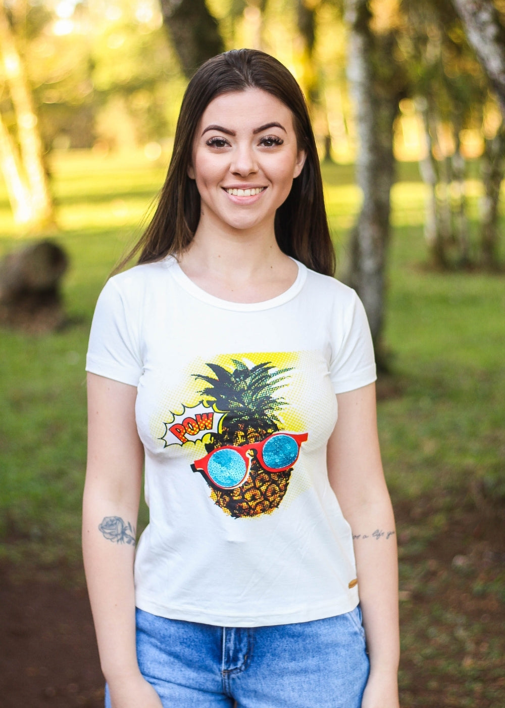 Blusa Feminina Basica Manga Curta Adulto Viscose/elastano