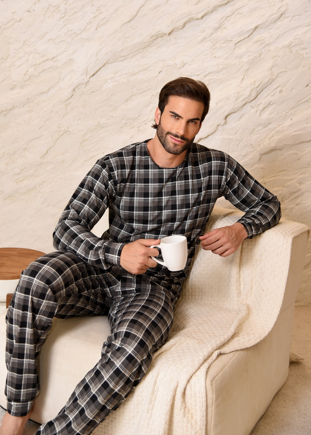 Pijama Suede Inverno Masculino Adulto