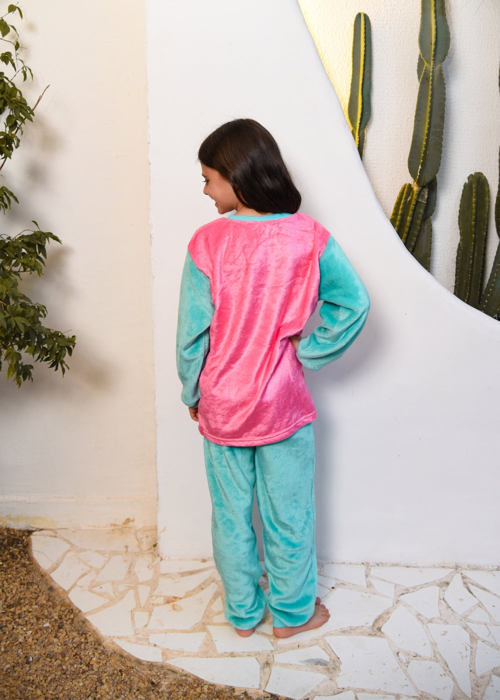 pijama fleece infantil meninas soft longo