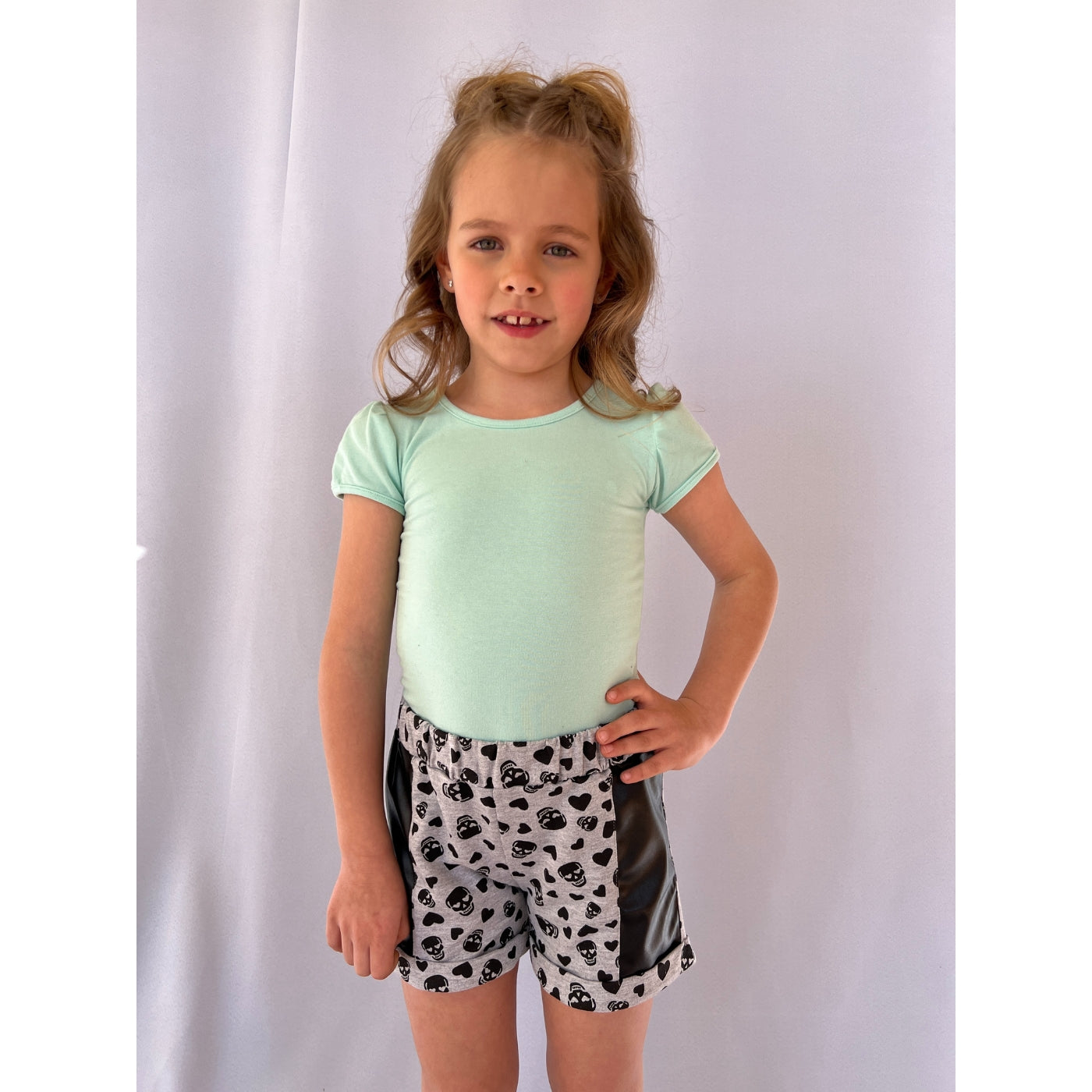 Short Saia Infantil Feminina Meninas Juvenil Moletom