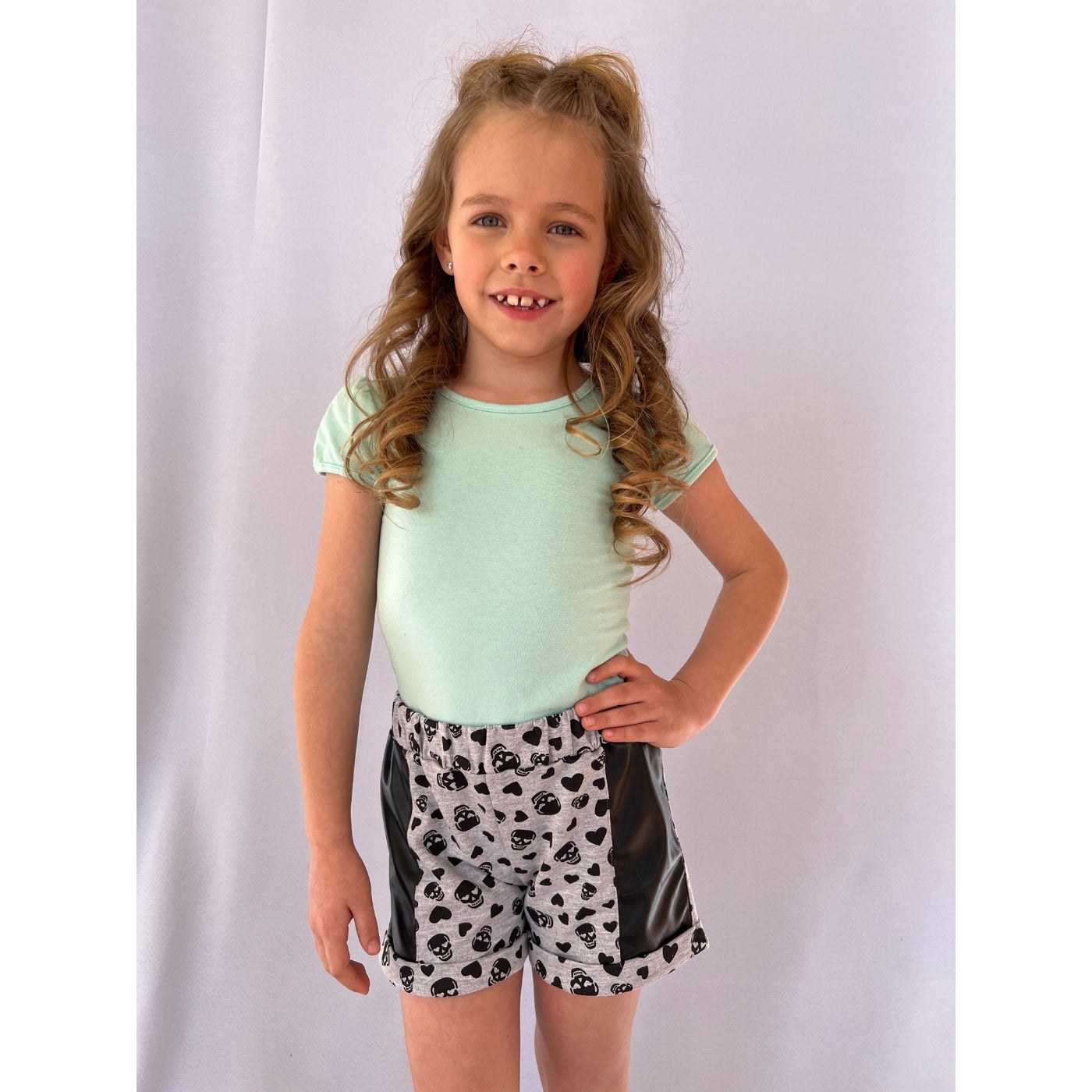 Short Saia Infantil Feminina Meninas Juvenil Moletom