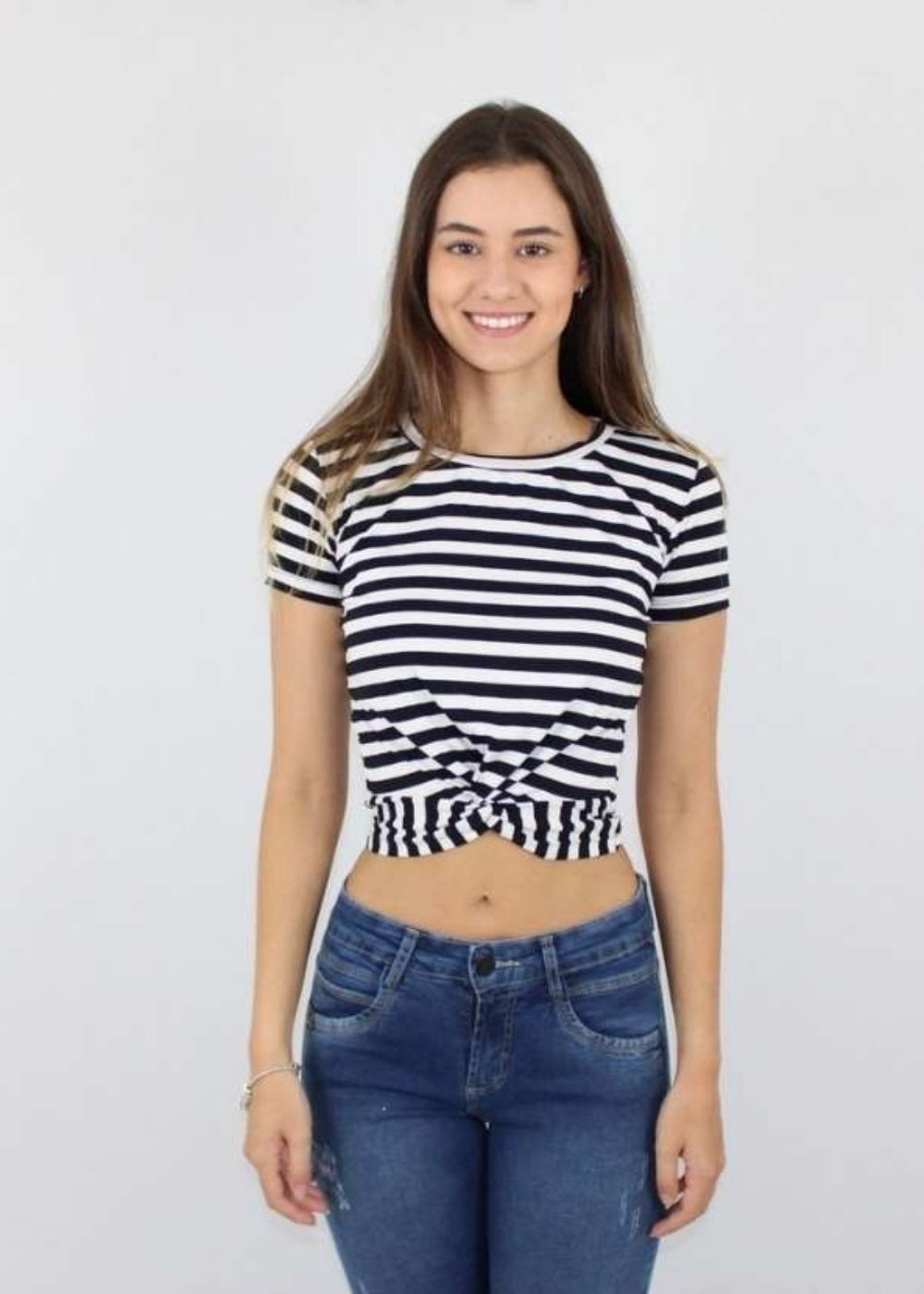 Blusa Feminina Basica Manga Curta Adulto Viscose/elastano