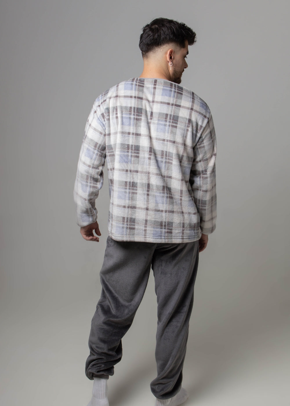 Pijama Masculino Inverno Adulto Fleece Plush Soft Quentinho.