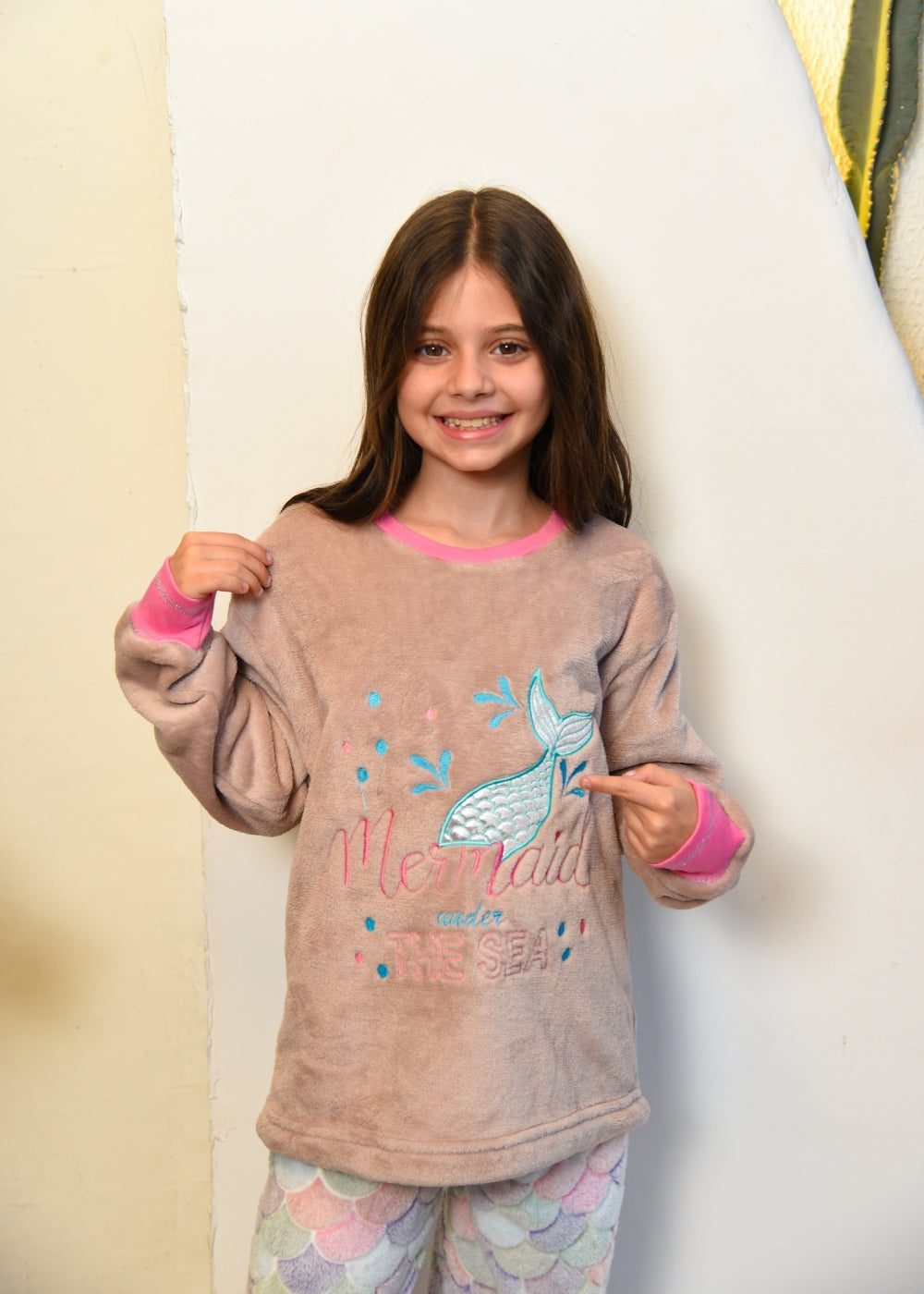pijama fleece infantil meninas soft longo