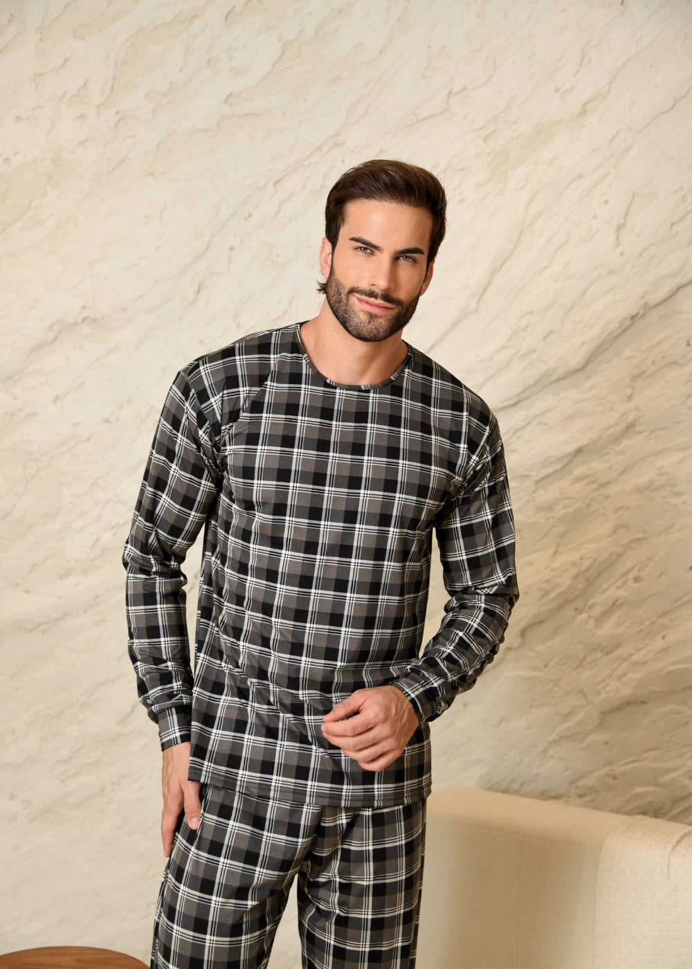 Pijama Suede Inverno Masculino Adulto