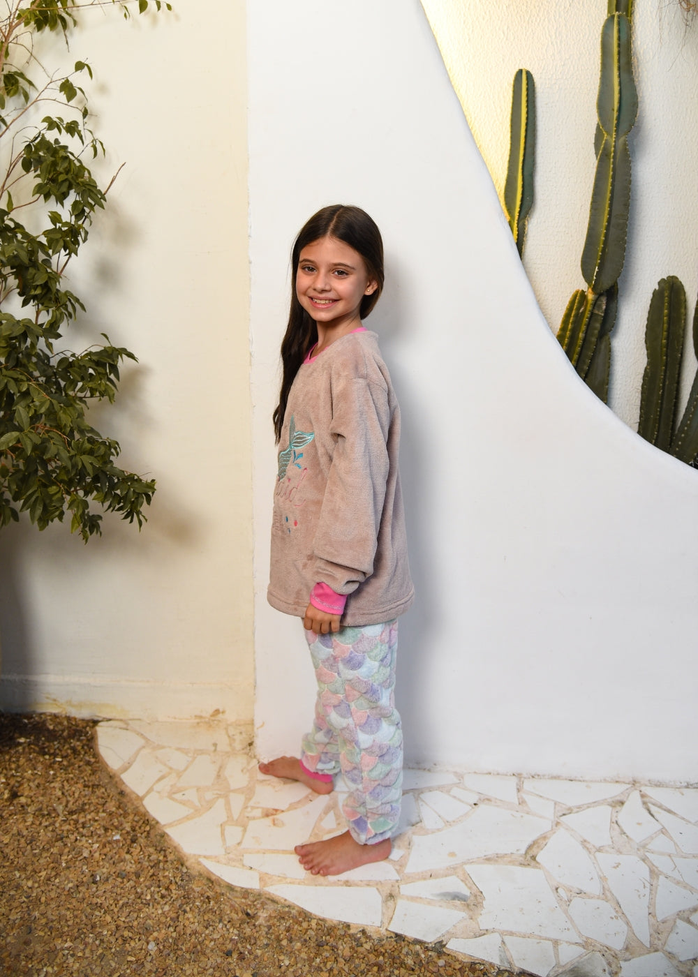 pijama fleece infantil meninas soft longo