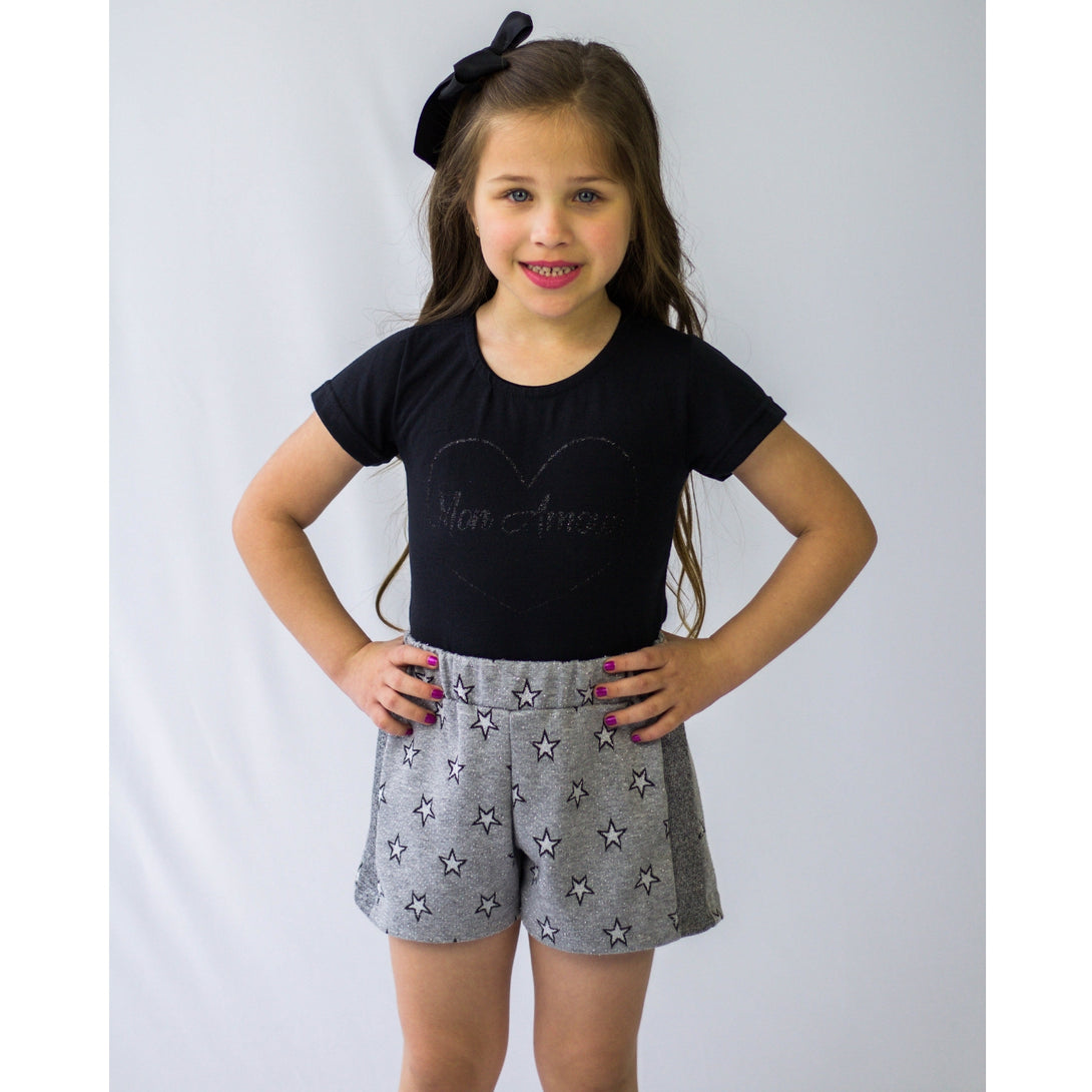 Short Saia Infantil Feminina Meninas Juvenil Moletom