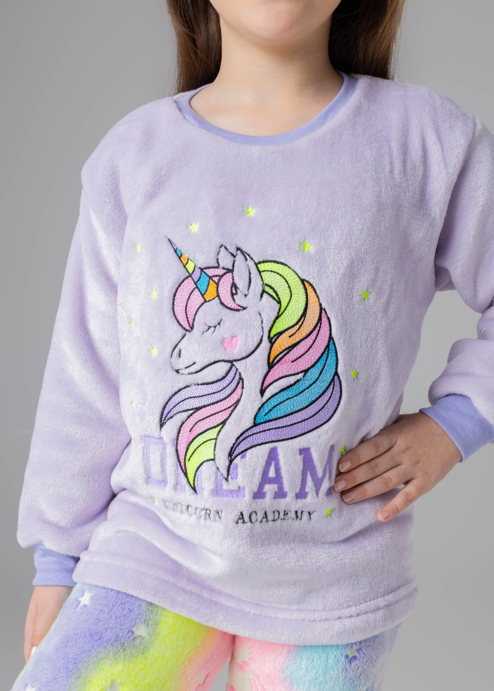 Pijama Infantil Meninas Inverno Fleece Soft Longo - Novo
