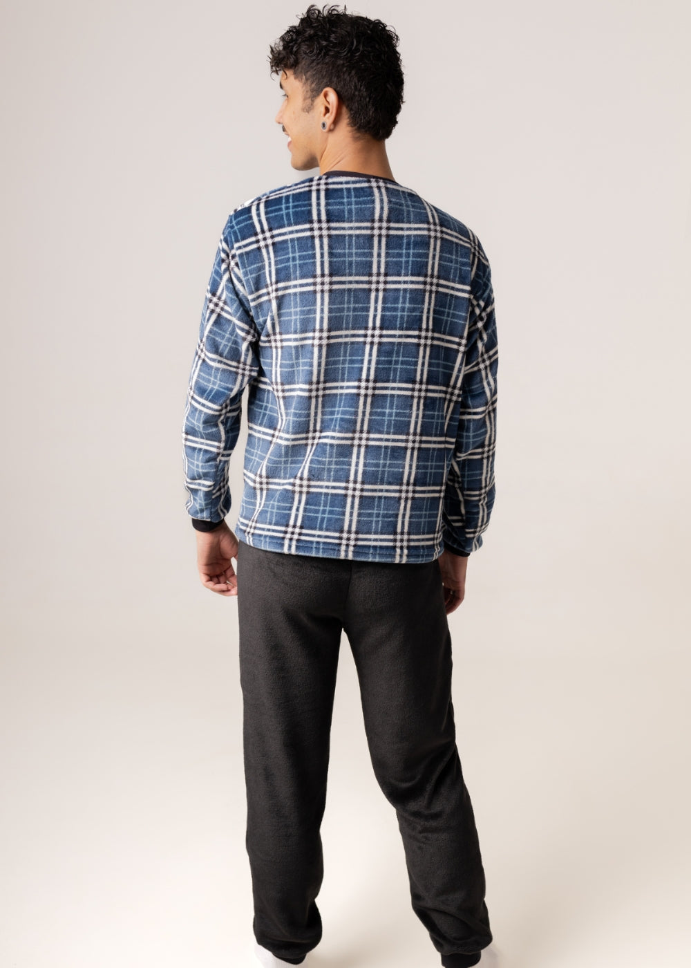 Pijama Masculino Inverno Adulto Fleece Plush Soft Quentinho.