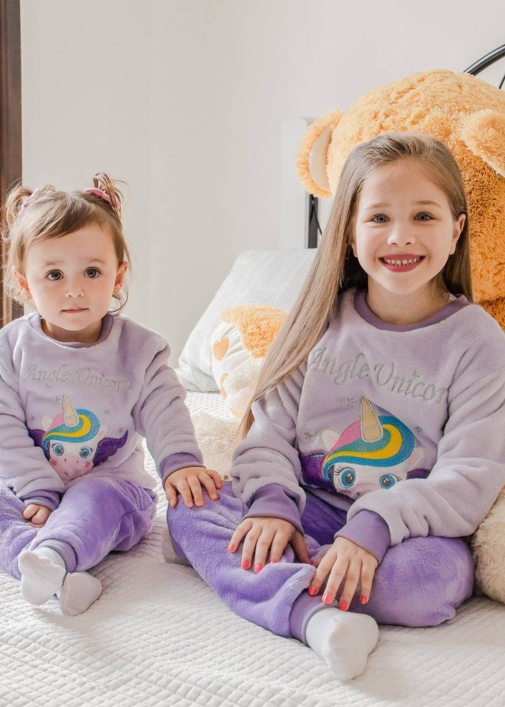 Pijama Infantil Meninas Inverno Fleece Soft Longo - Novo