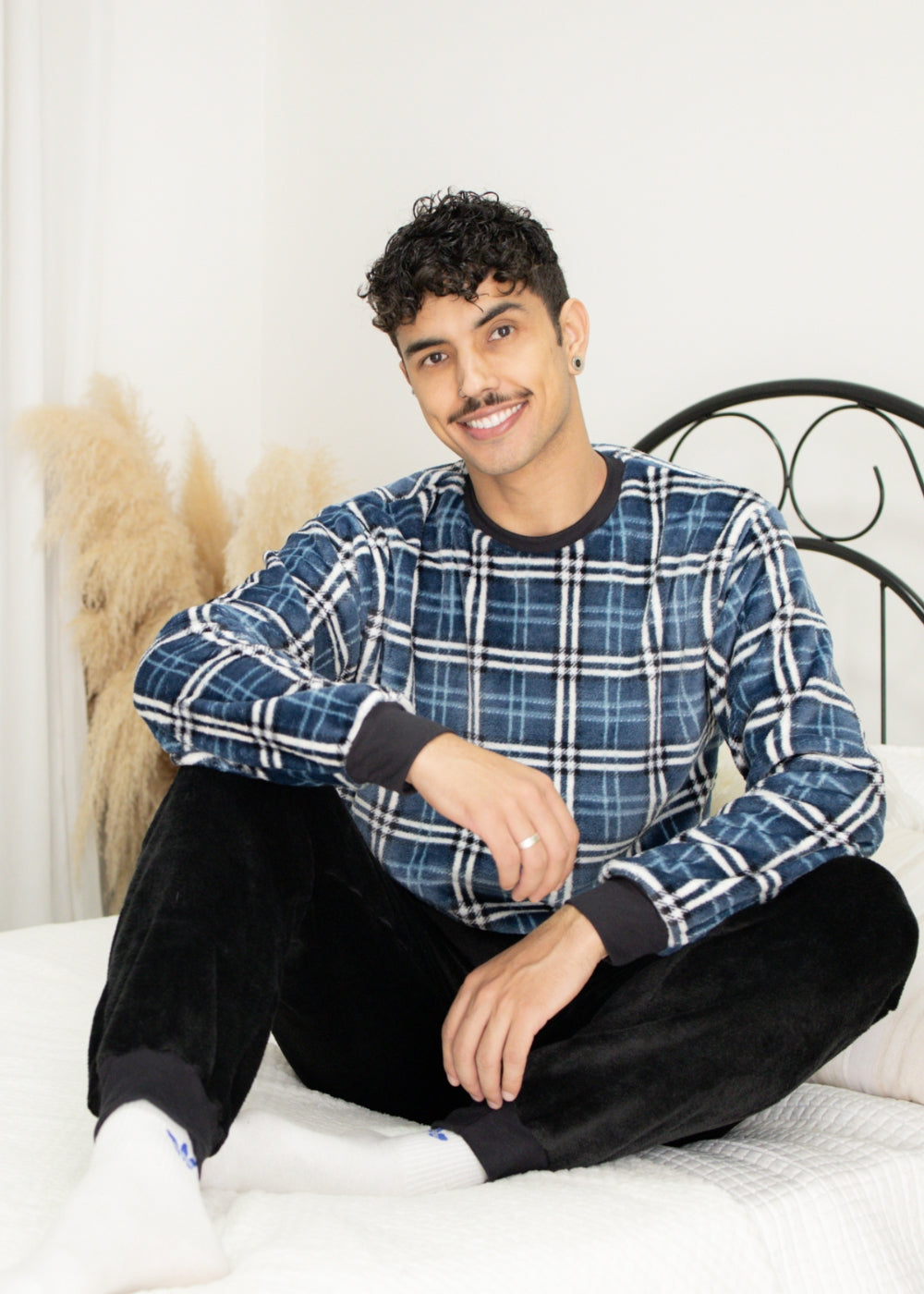 Pijama Masculino Inverno Adulto Fleece Plush Soft Quentinho.
