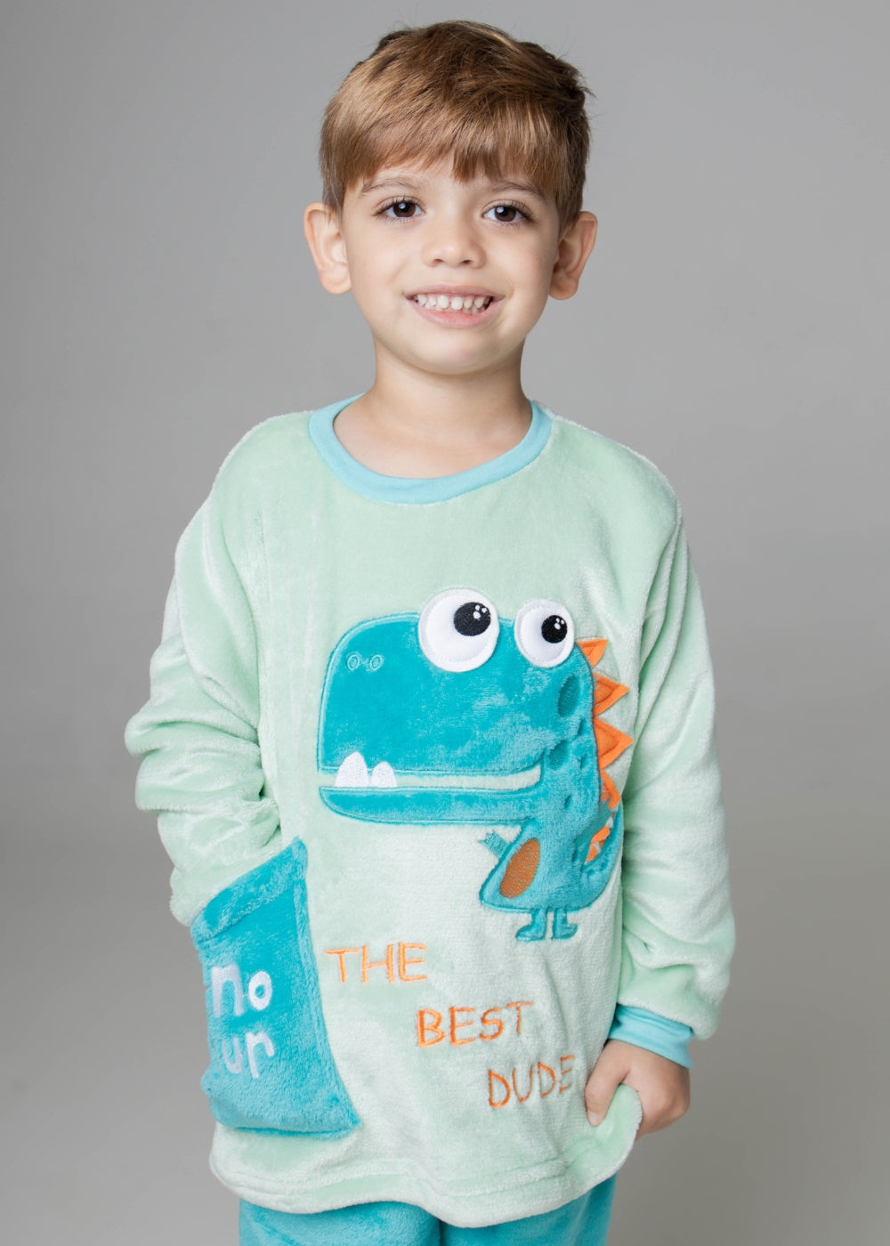 Pijama Infantil Menino Inverno Fleece Soft Longo - Novo