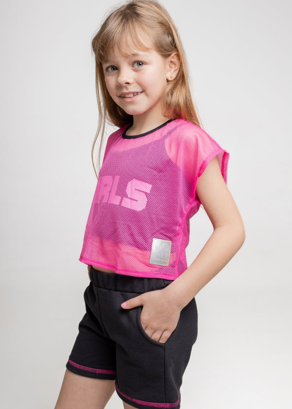 CONJUNTO INFANTIL MENINA SHORT SAIA MENINAS FEMININO ALGODÃO