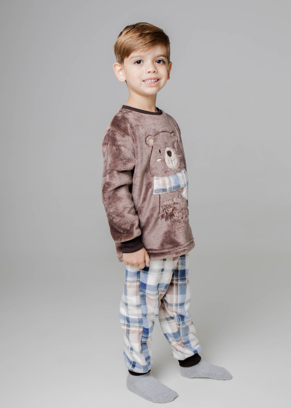 Pijama Infantil Menino Inverno Fleece Soft Longo - Novo