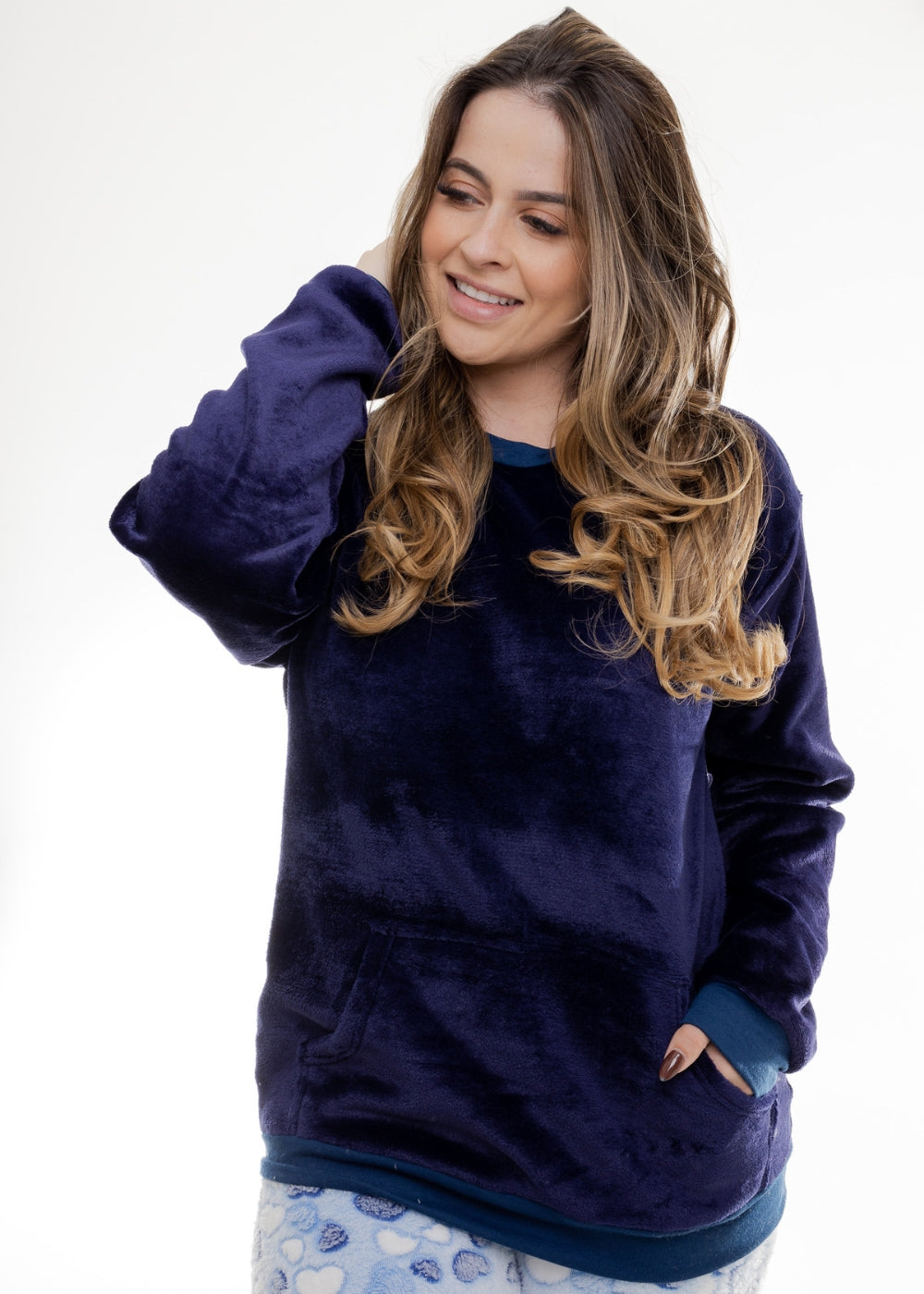 Pijama Feminino Adulto Fleece Inverno Plus Size Soft Plush Longo