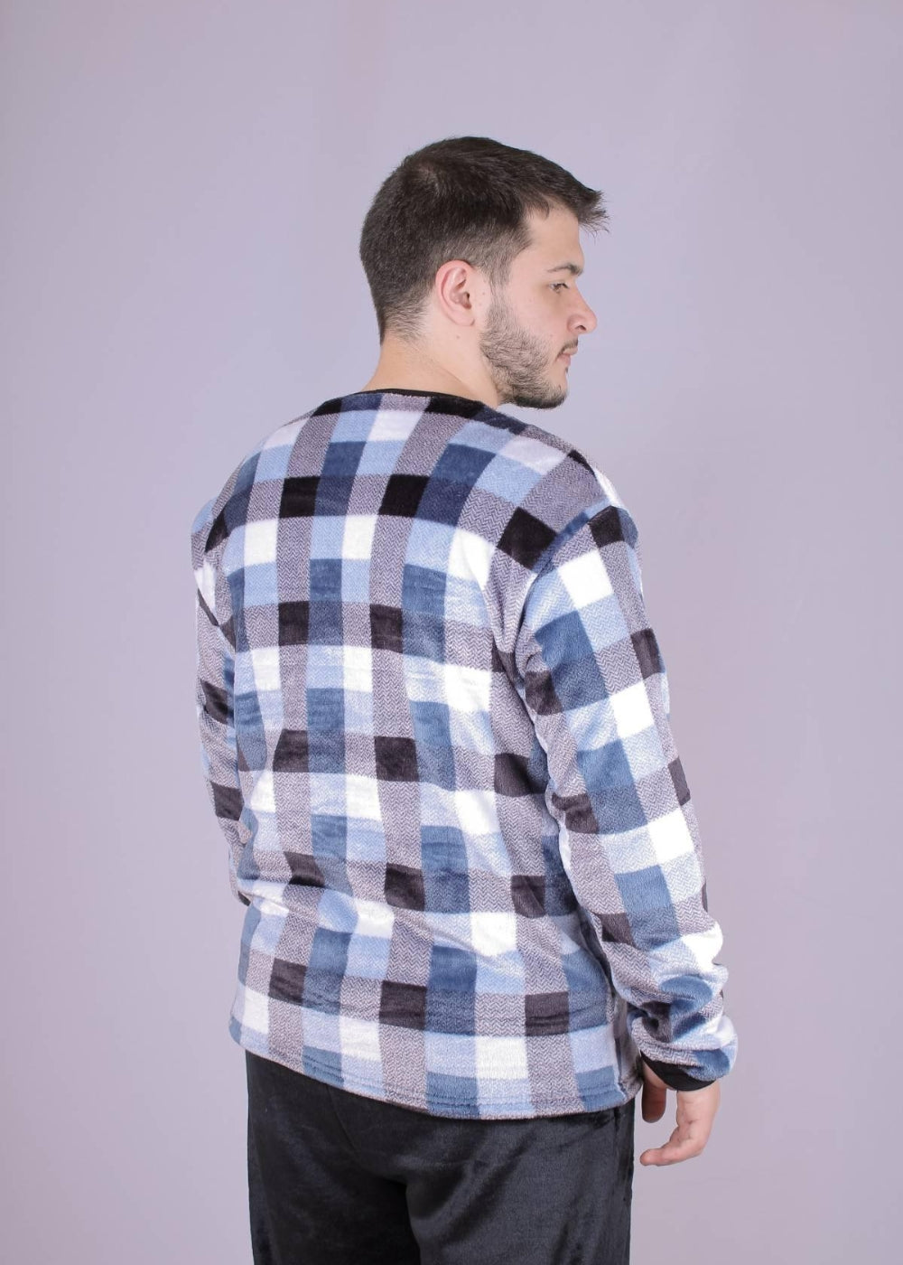 Pijama Masculino Inverno Adulto Fleece Plush Soft Quentinho.