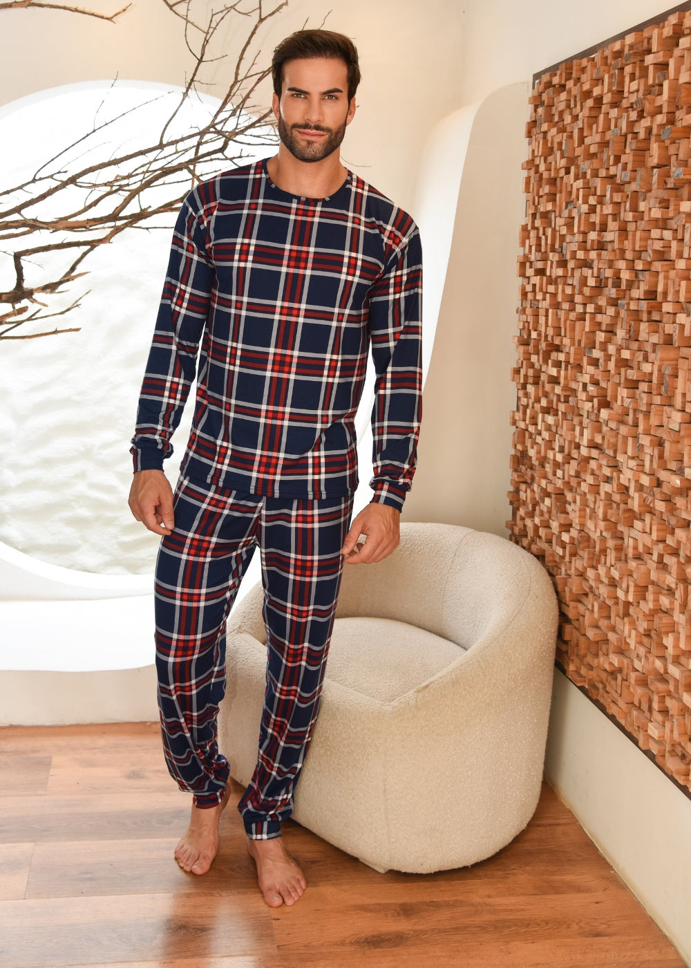 Pijama Suede Inverno Masculino Adulto