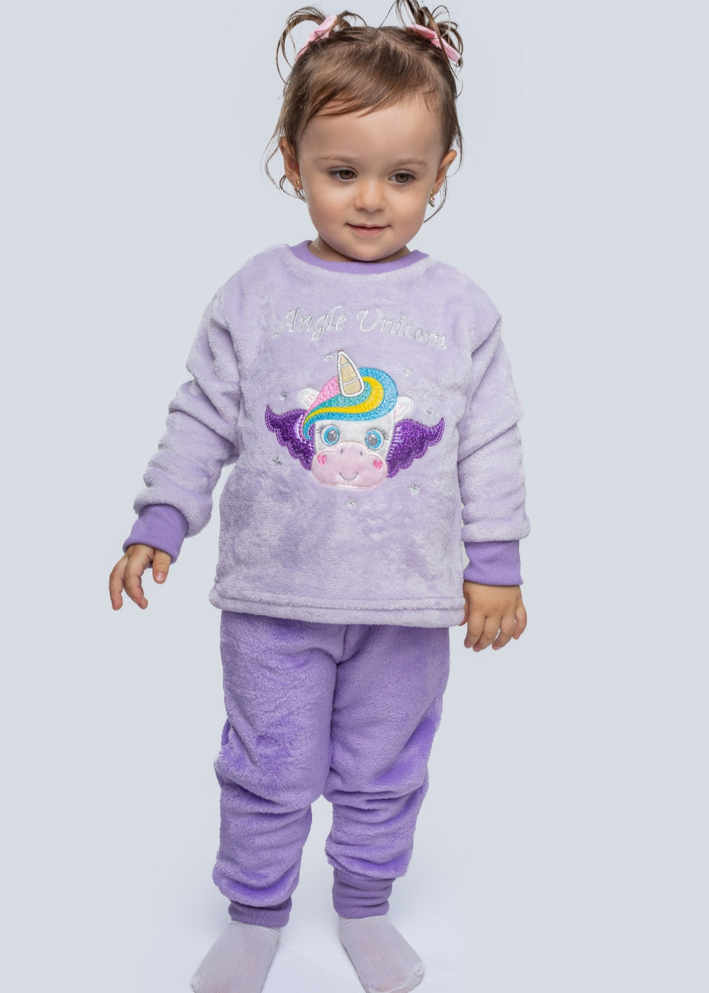 Pijama Infantil Meninas Inverno Fleece Soft Longo - Novo