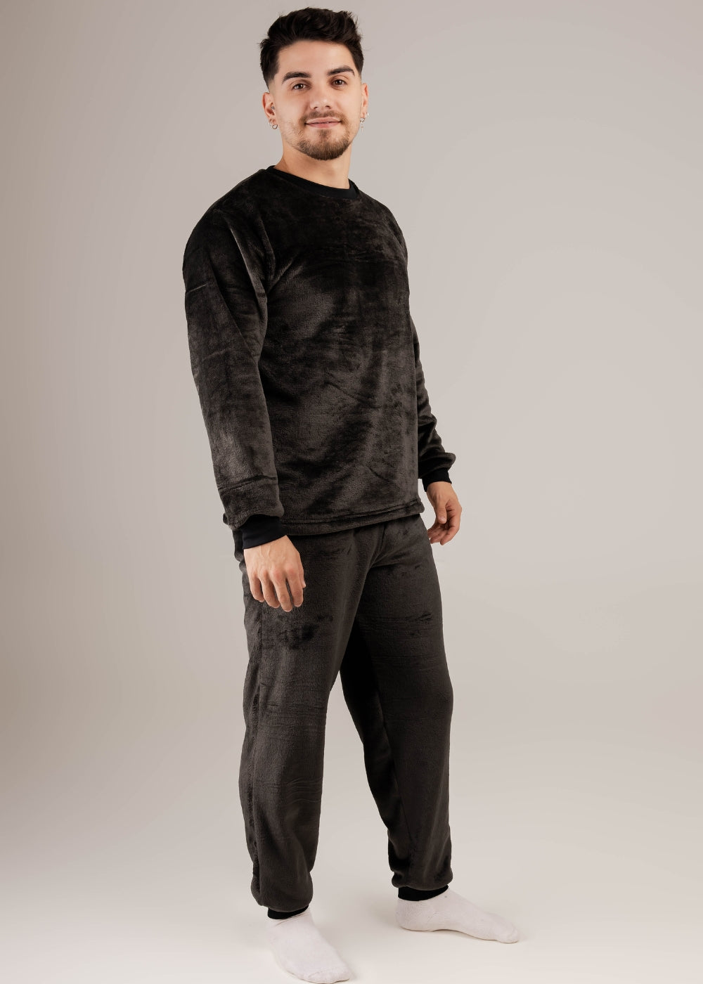 Pijama Masculino Inverno Adulto Fleece Plush Soft Quentinho.