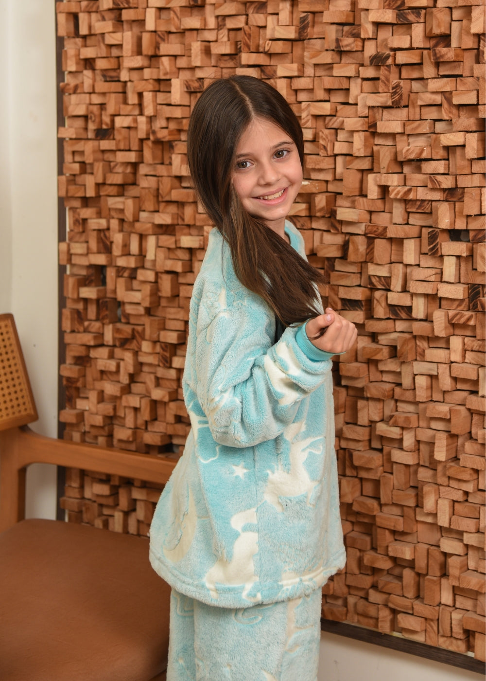 pijama fleece infantil meninas soft longo