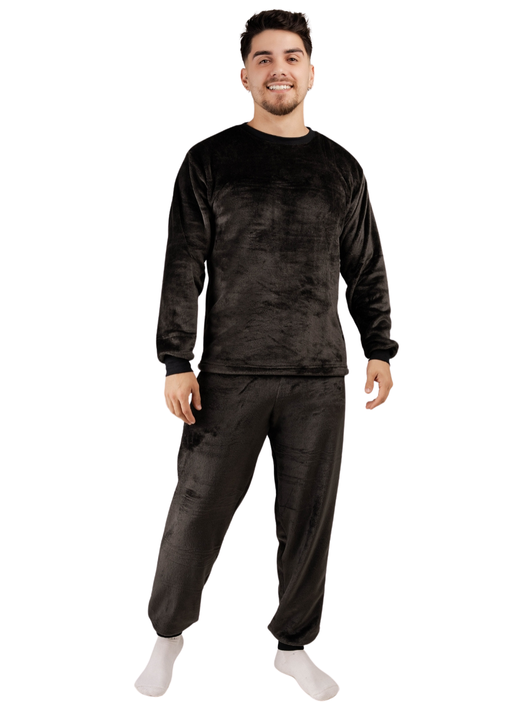 Pijama Masculino Inverno Adulto Fleece Plush Soft Quentinho.