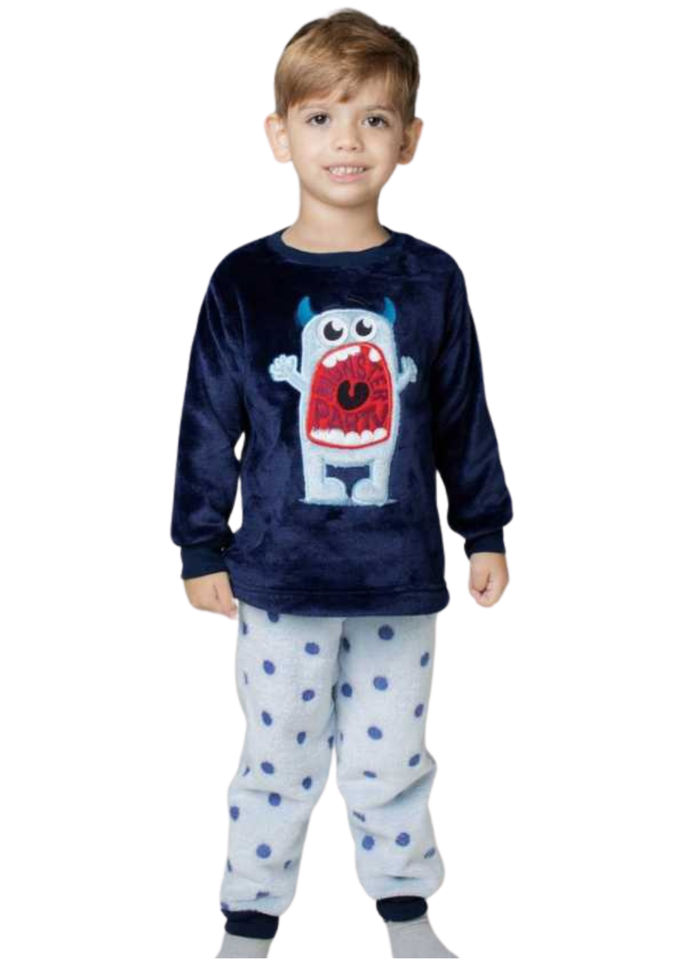 Pijama Infantil Menino Inverno Fleece Soft Longo - Novo