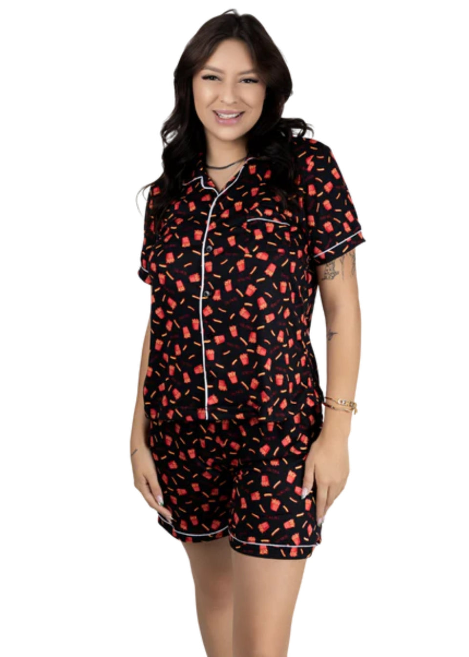 Pijama Feminino Adulto Verao Conjunto Algodão