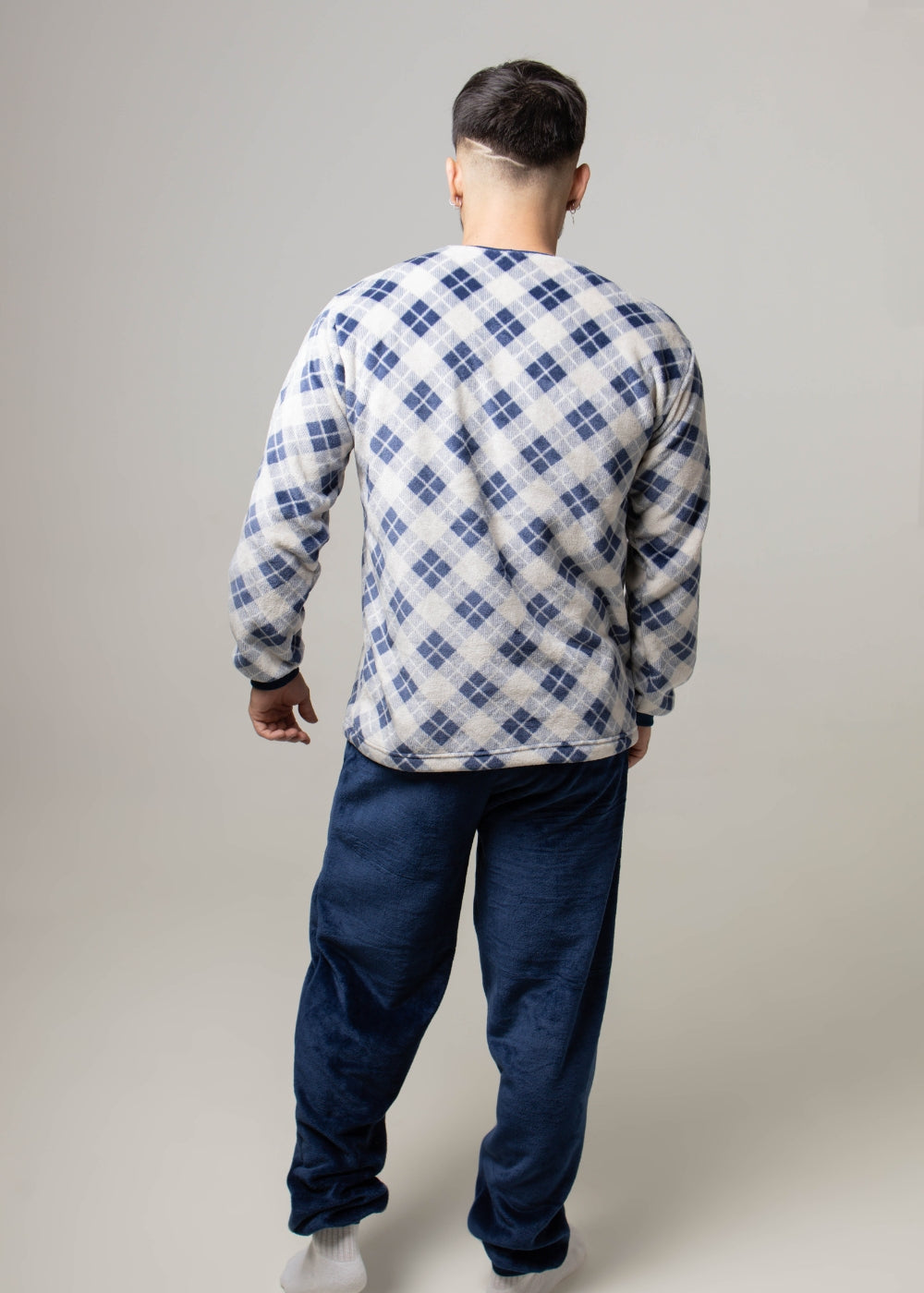 Pijama Masculino Inverno Adulto Fleece Plush Soft Quentinho.