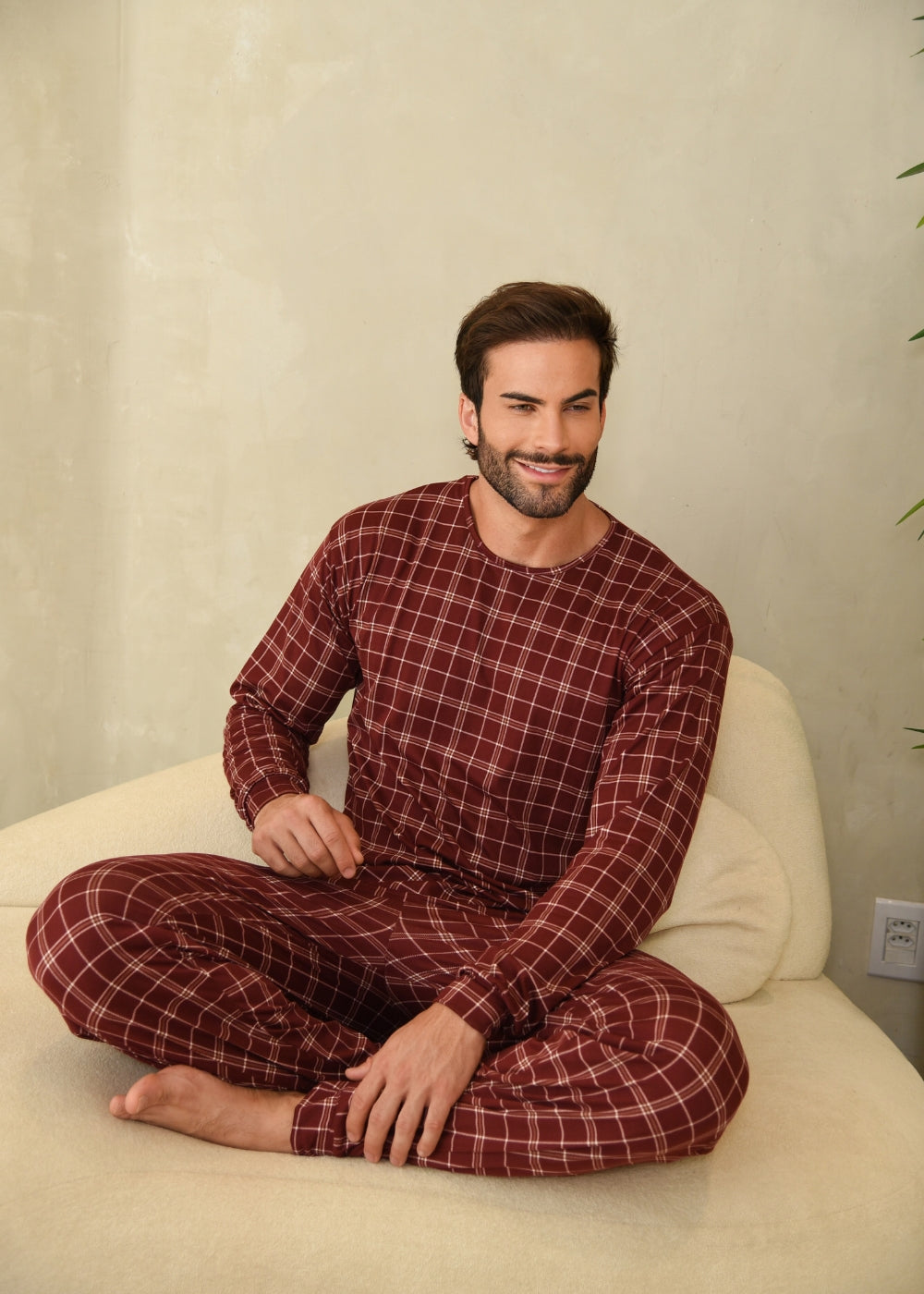 Pijama Suede Inverno Masculino Adulto