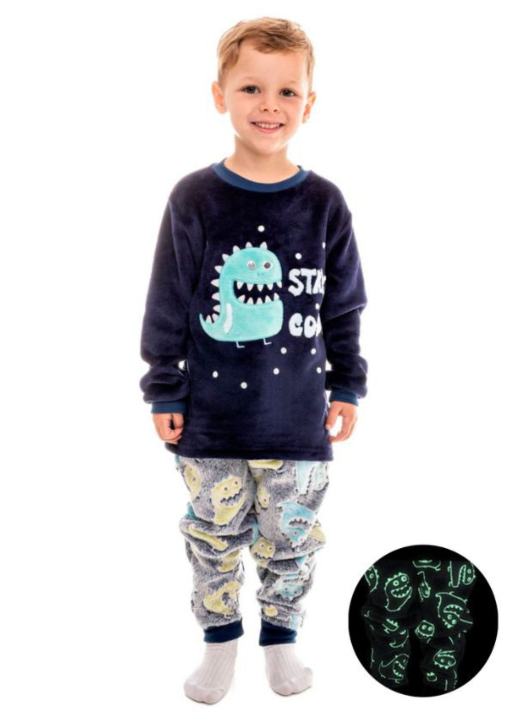 Pijama Infantil Menino Inverno Fleece Soft Longo - Novo