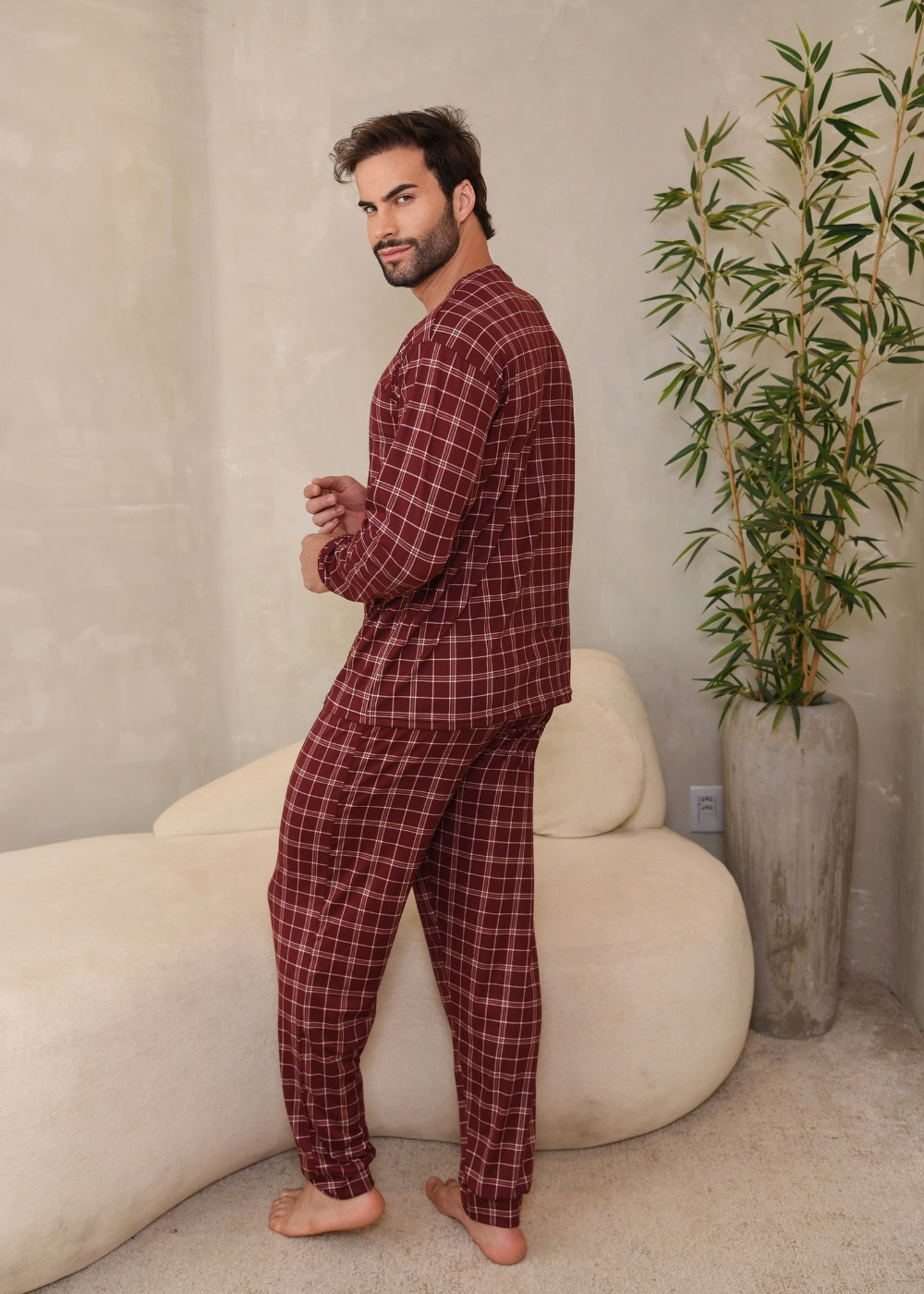 Pijama Suede Inverno Masculino Adulto