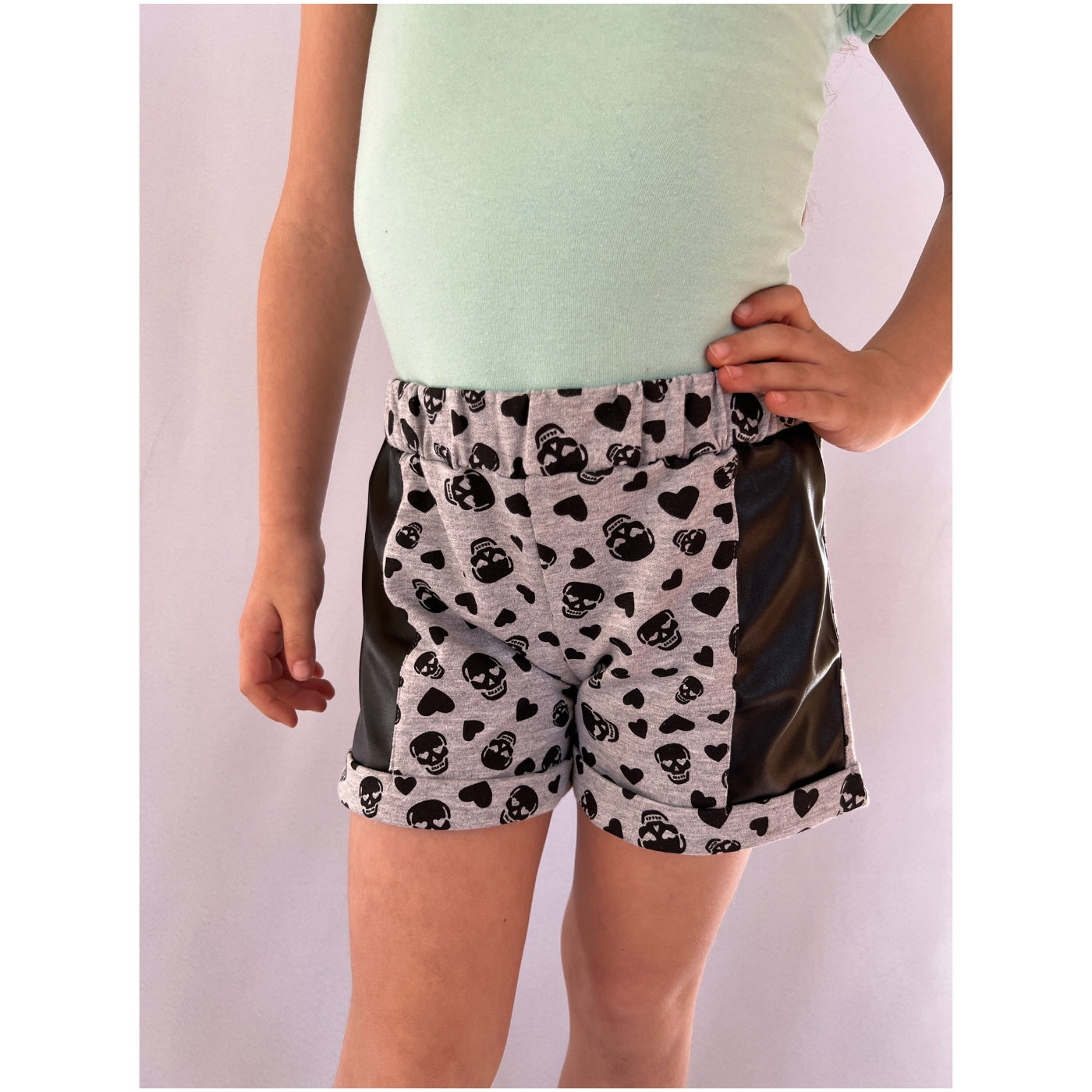 Short Saia Infantil Feminina Meninas Juvenil Moletom