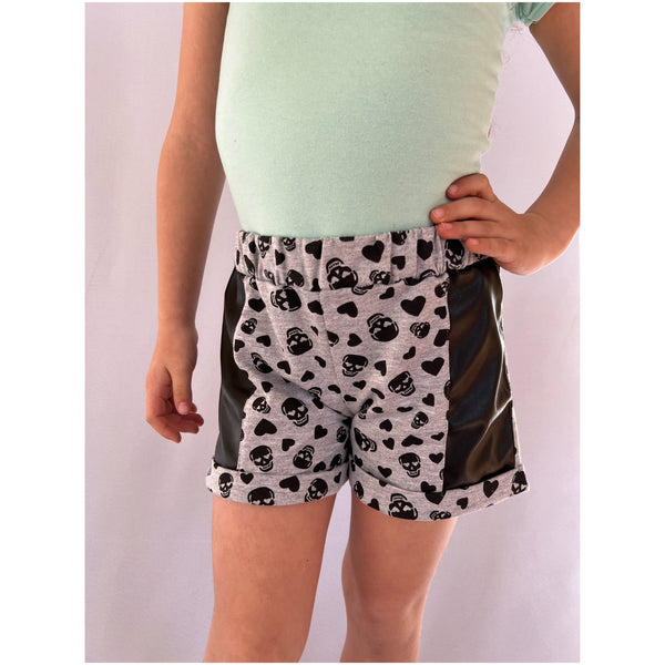 Short Saia Infantil Feminina Meninas Juvenil Moletom