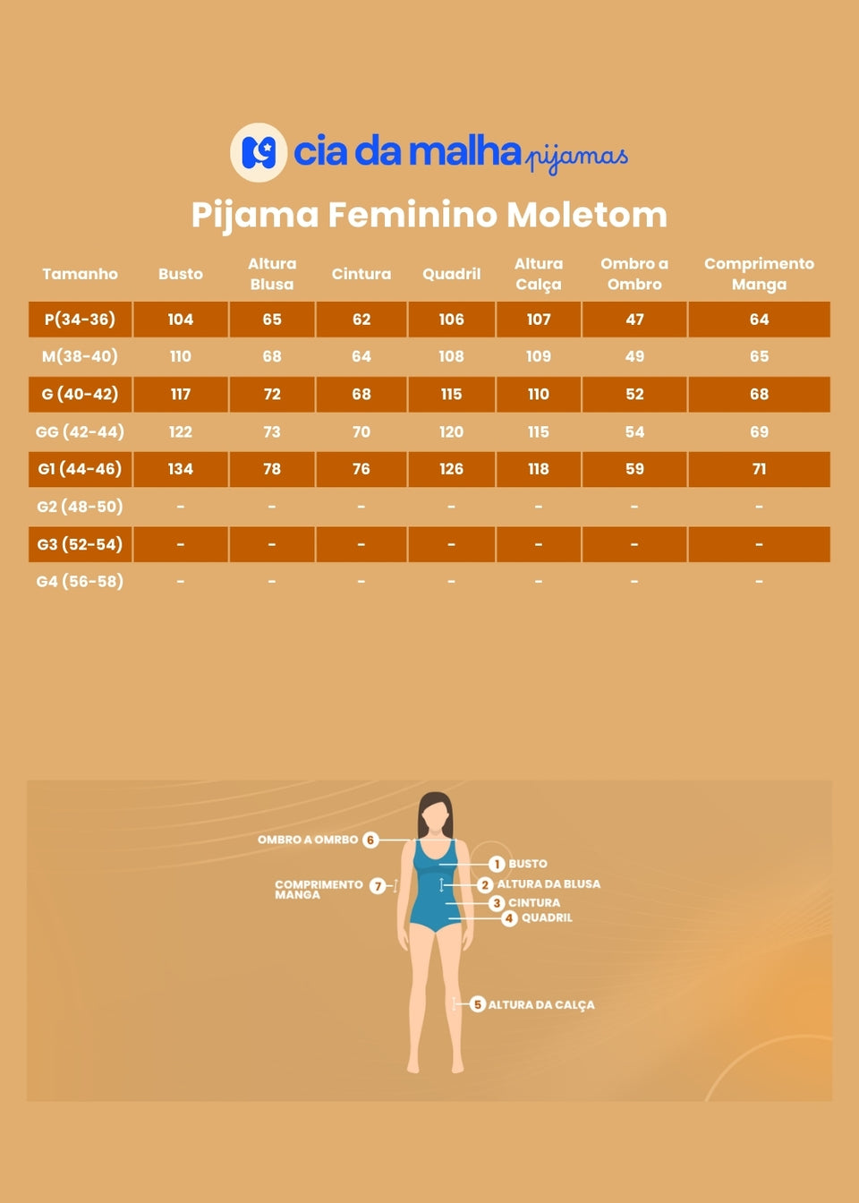 Pijama Feminino Adulto Moletom Manga Longa Meia Estação